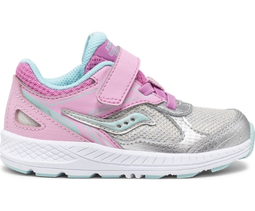 Tenis Saucony Cohesion 14 A/C Jr. Niños Zapatillas Rosas / Plateadas México MX-937-UA